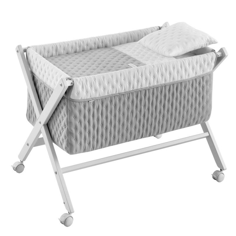 Cambrass MINICUNA TIJERA MADERA SOFT GRIS/BCO 55x87x74 CM