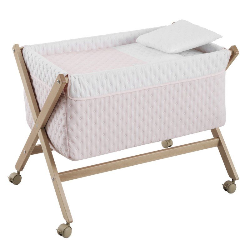Cambrass MINICUNA TIJERA MADERA SOFT ROSA/NATURAL 55x87x74 CM