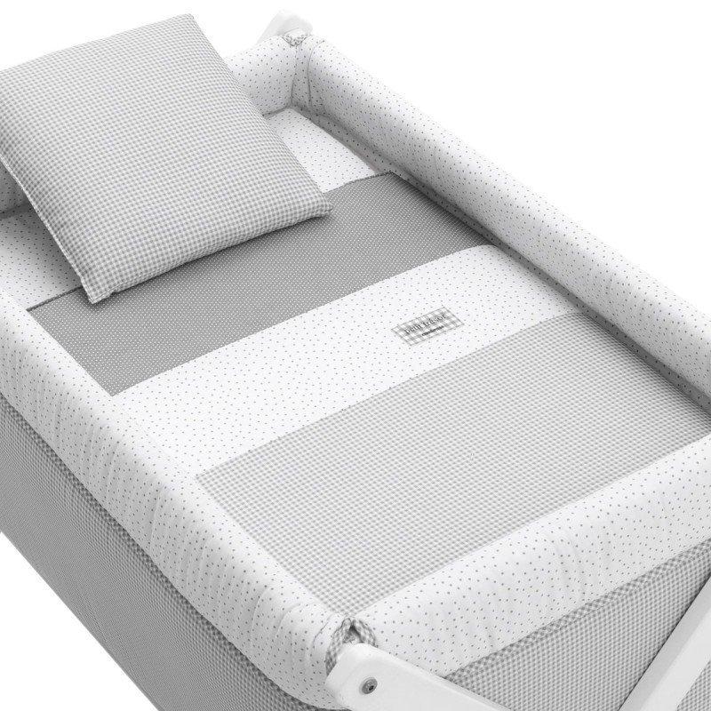 Cambrass MINICUNA TIJERA MADERA VICHY10 GRIS/BCO 55x87x74 CM