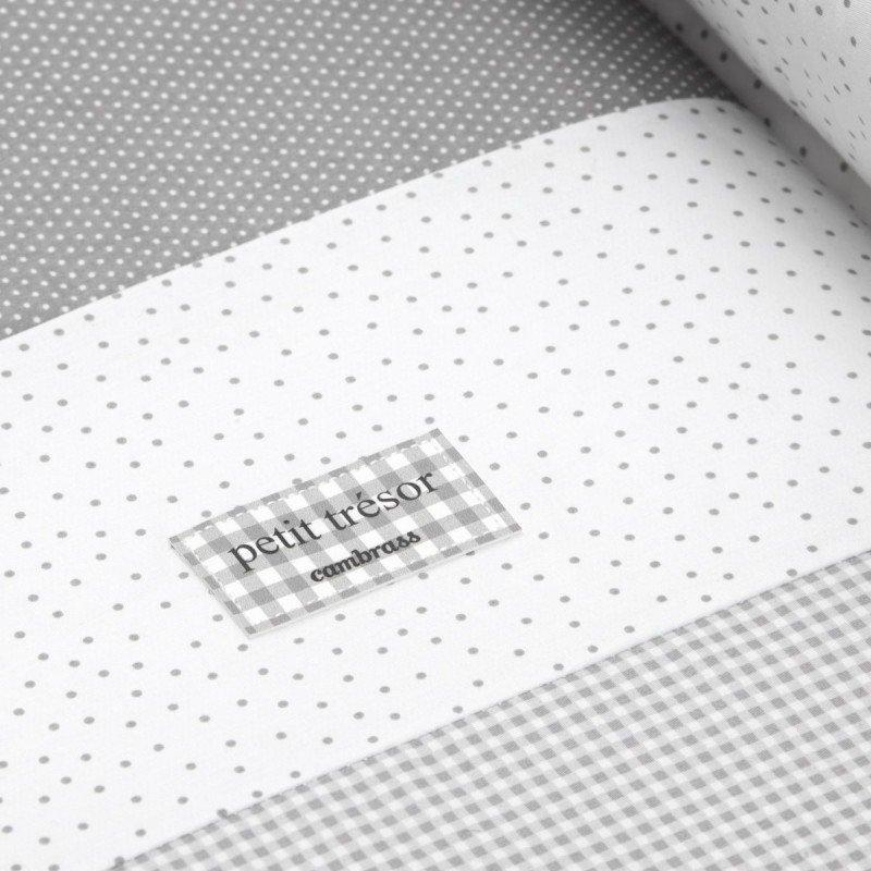 Cambrass MINICUNA TIJERA MADERA VICHY10 GRIS/BCO 55x87x74 CM