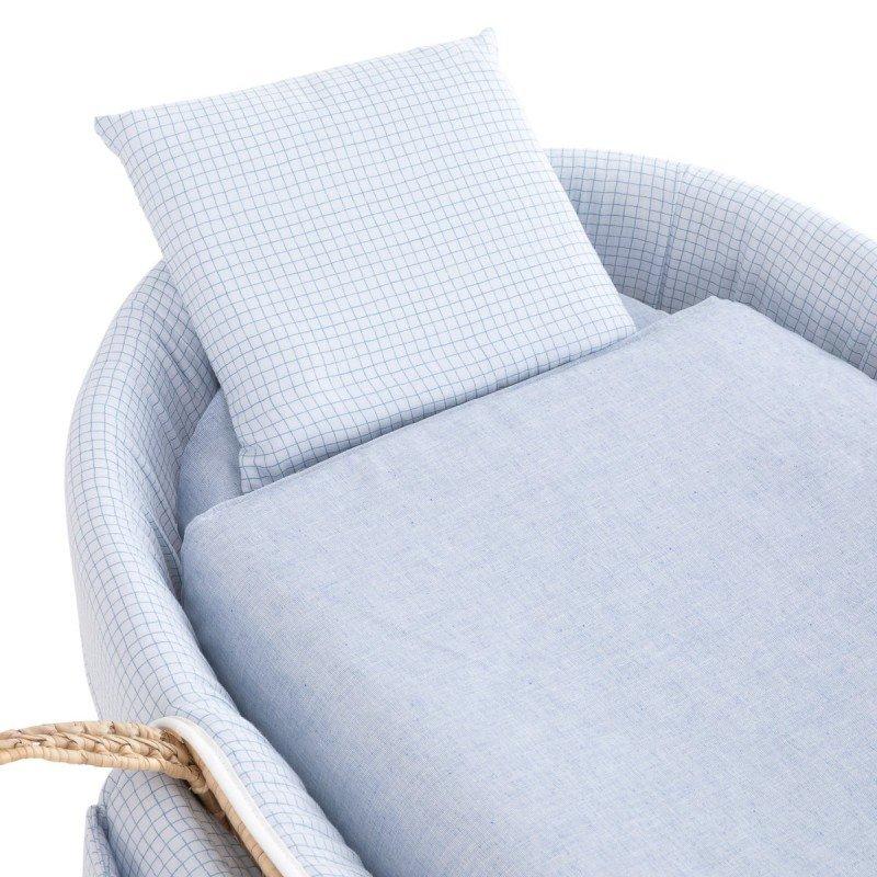 Cambrass MOISES BEBE MIO CUCO + PATAS CHEYENNE CUADROS/AZUL 49x80x61 CM