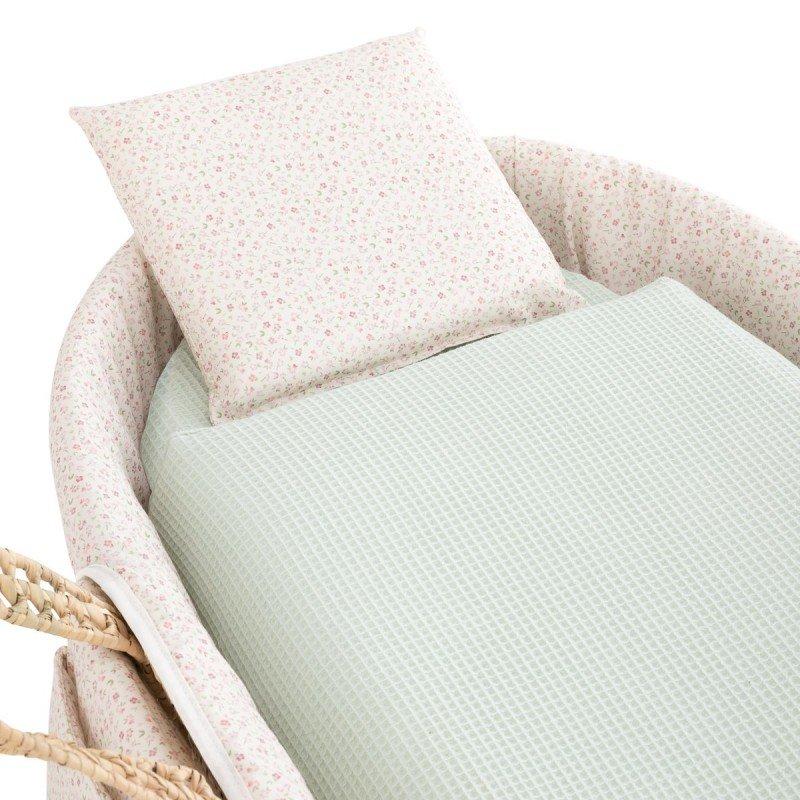 Cambrass MOISES BEBE MIO CUCO + PATAS MARYLAND FLORES/VERDE 49x80x61 CM