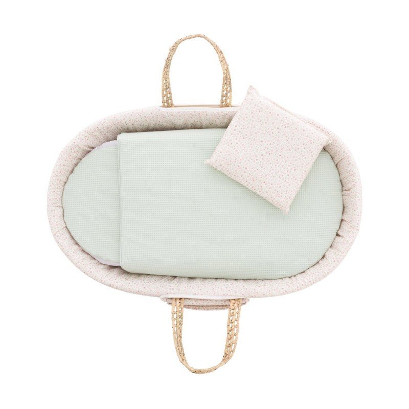 Cambrass MOISES BEBE MIO CUCO + PATAS MARYLAND FLORES/VERDE 49x80x61 CM