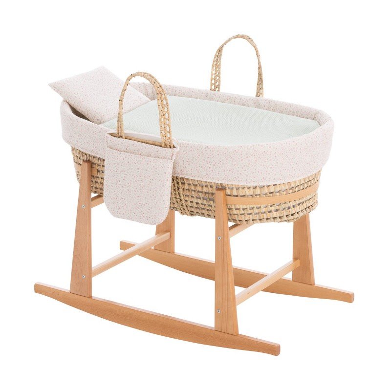 Cambrass MOISES BEBE MIO CUCO + PATAS MARYLAND FLORES/VERDE 49x80x61 CM