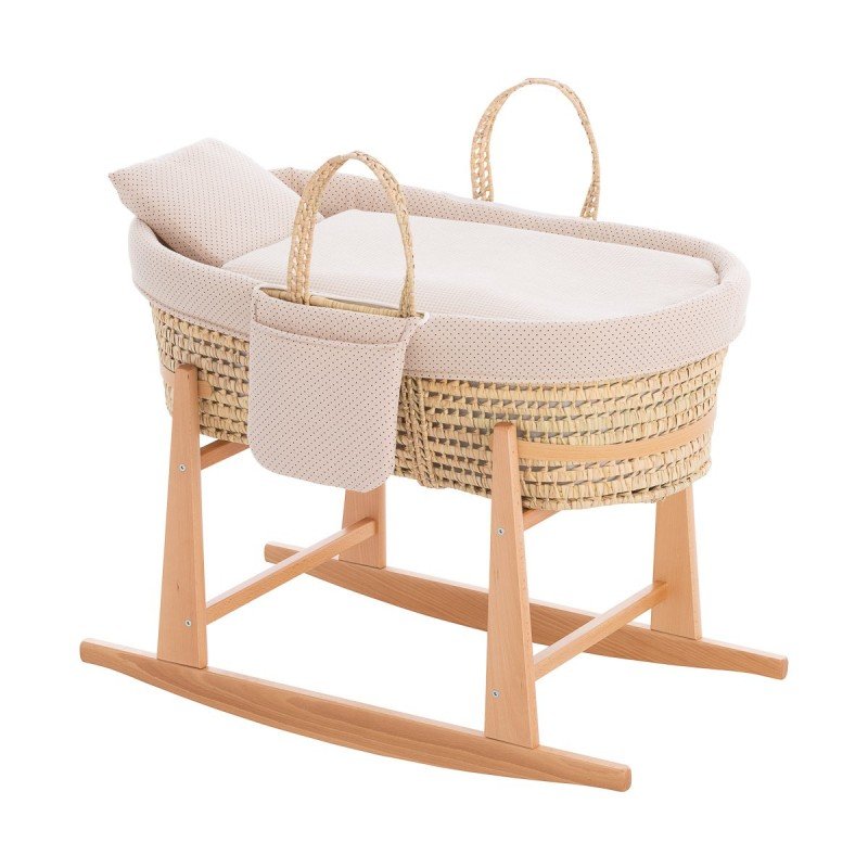 Cambrass MOISES BEBE MIO CUCO + PATAS TOPEKA TOPOS/BEIGE 49x80x61 CM