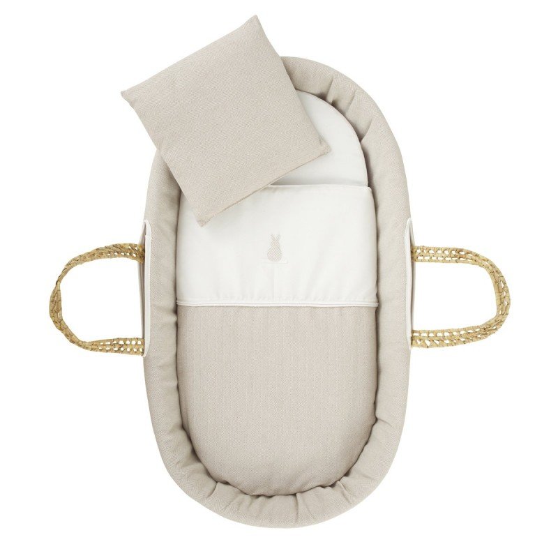 Cambrass MOISES PALMA ACOLCH+PATA M.BCO LINO BEIGE/BCO 39x80x25 CM