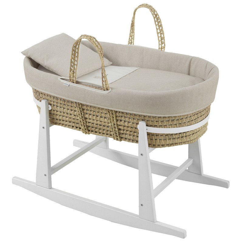 Cambrass MOISES PALMA ACOLCH+PATA M.BCO LINO BEIGE/BCO 39x80x25 CM