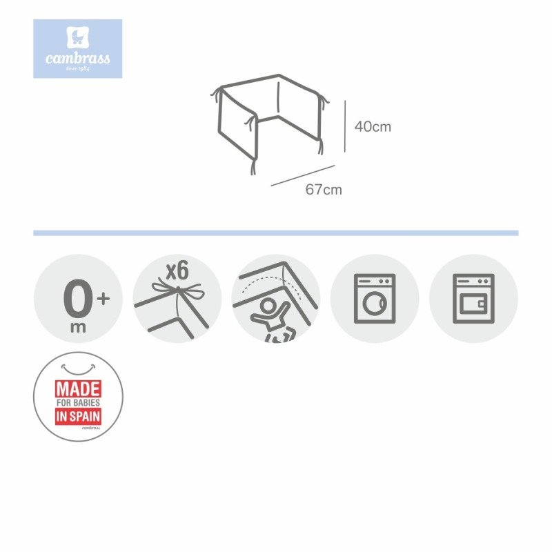 Cambrass PROTECTOR 60 (CUNA 60) 180x40x3 CM LISO E BEIGE