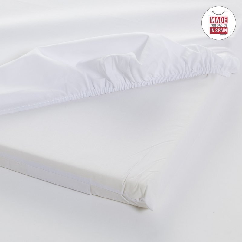 Cambrass SABANA BAJERA AJUST. MINICUNA 50x90x12 CM LISO E BLANCO