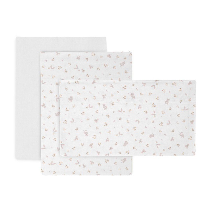 Cambrass SABANA CUNA 3 PCS (CUNA 60) 100x165x1 CM PLUMETI ROSA