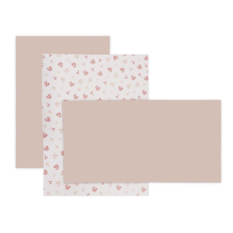 Cambrass SABANA CUNA 3 PCS (CUNA 60) 60x120x1 CM BRANCH ROSA