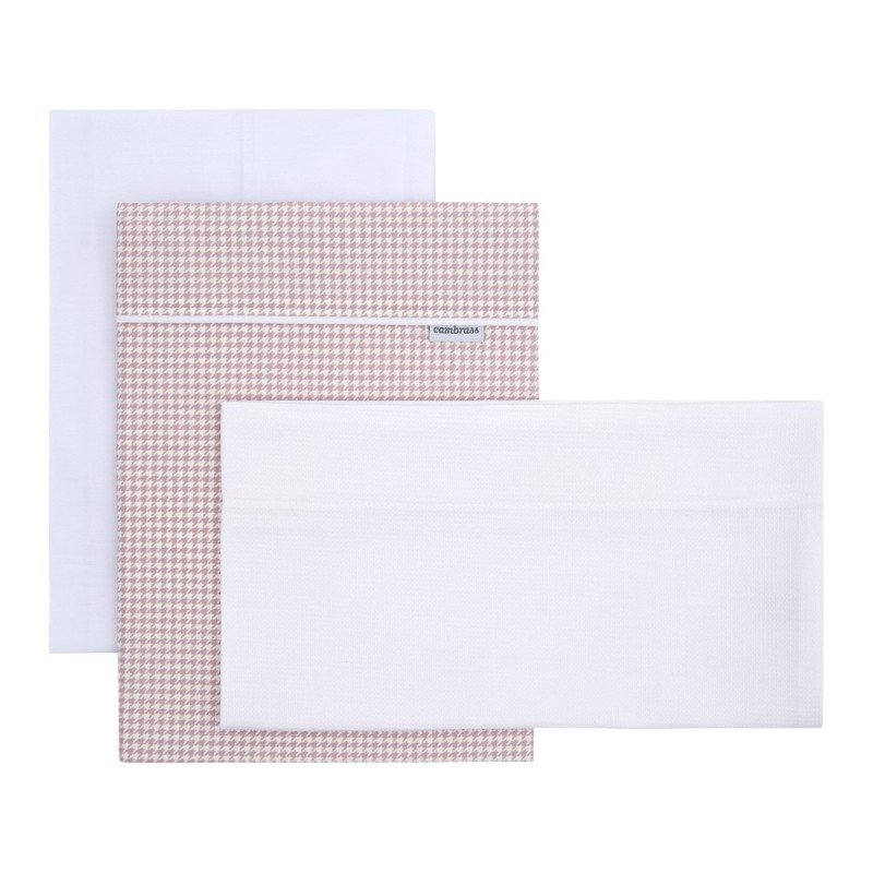 Cambrass SABANA CUNA 3 PCS (CUNA 70) 120x180x1 CM MINI WINDSORD ROSA