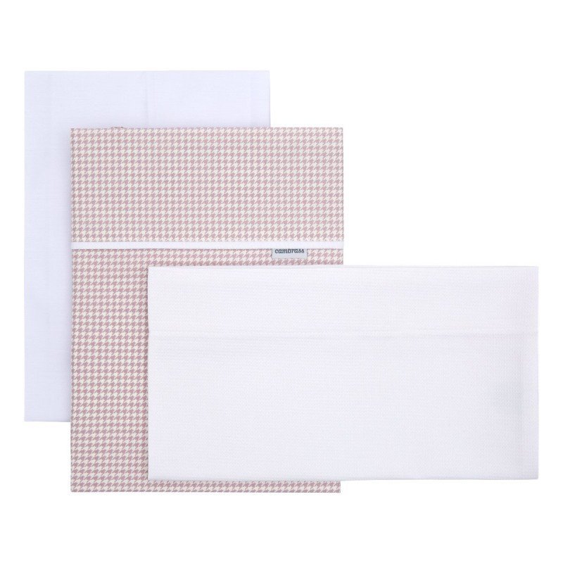 Cambrass SABANA MOISES/CARRO 3 PCS 80x120x1 CM MINI WINDSORD ROSA