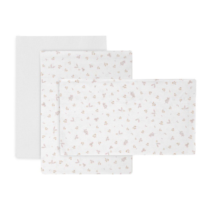 Cambrass SABANA MOISES/CARRO 3 PCS 80x120x1 CM PLUMETI ROSA