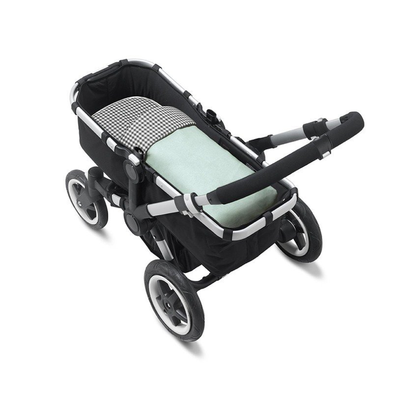 Cambrass SACO CAPAZO + COLCHONETA BLACK VICHY MINT 35x80x6 CM