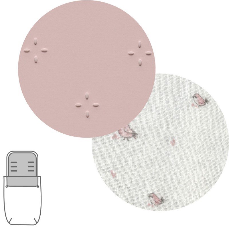 Cambrass SACO CAPAZO + COLCHONETA TWIN ROSA 35x80x6 CM