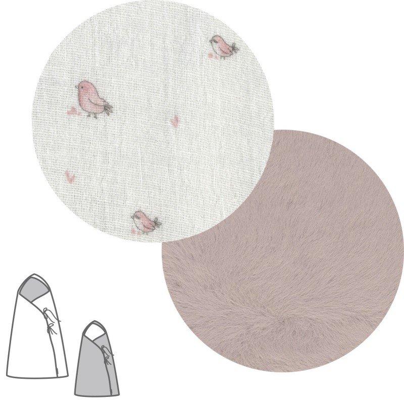 Cambrass SACO CAPAZO CRUZADO REVERS. TWIN ROSA 40x80x5 CM