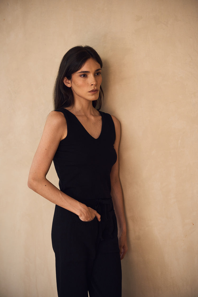 Camille Amsterdam Black Knitted Top