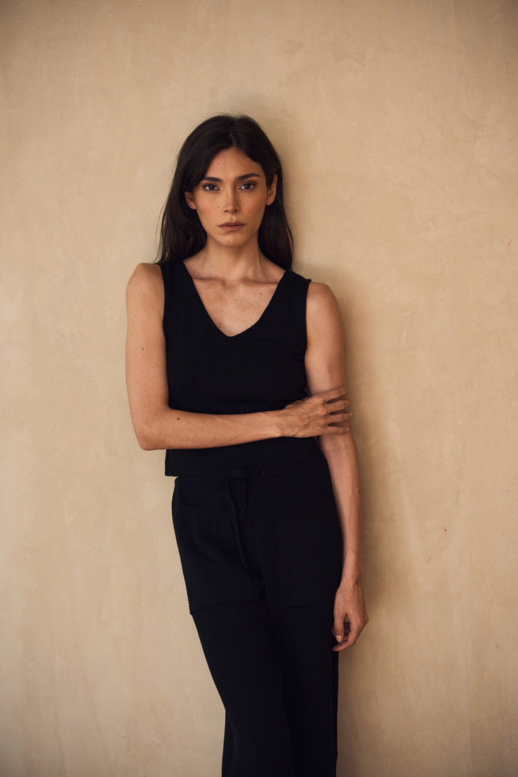 Camille Amsterdam Black Knitted Top