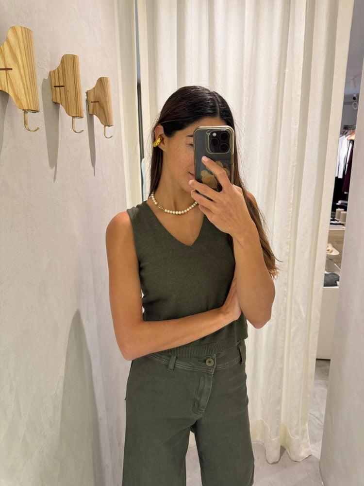 Camille Amsterdam Forest Knitted Top