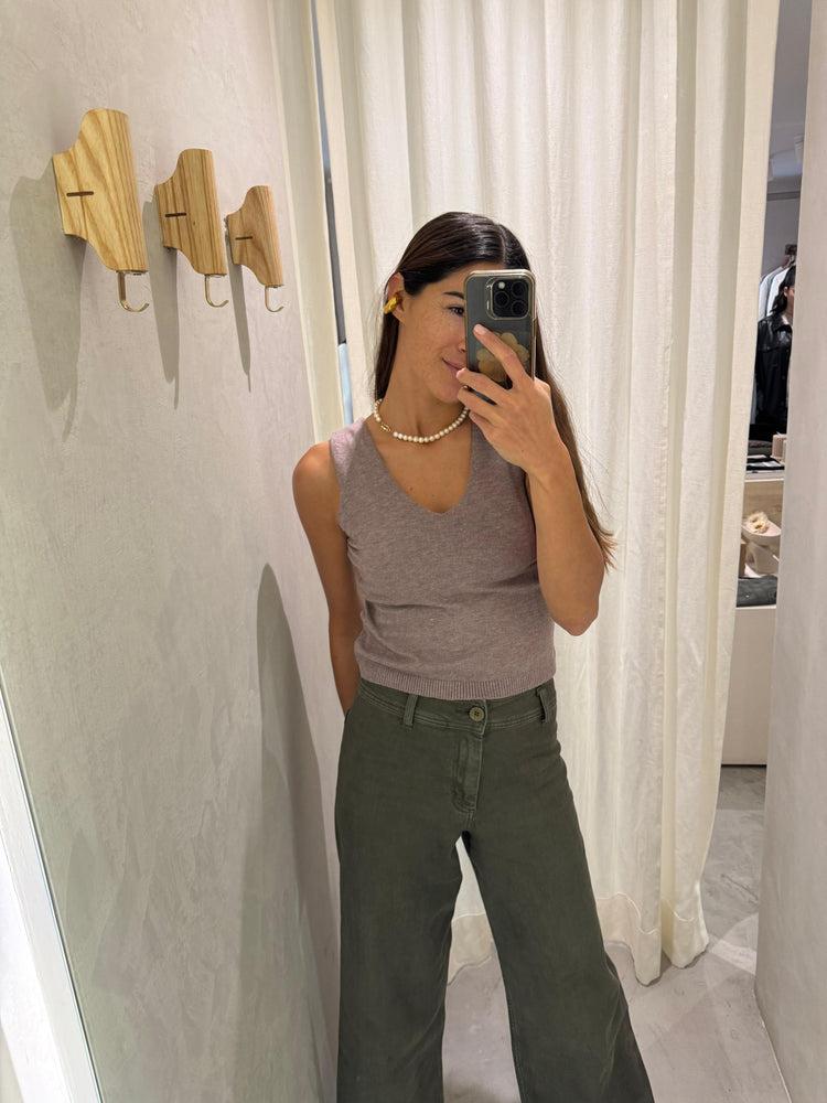 Camille Amsterdam Mocha Knitted Top