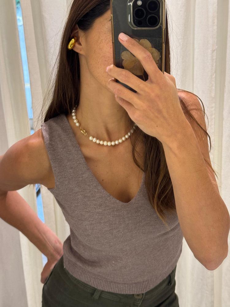 Camille Amsterdam Mocha Knitted Top