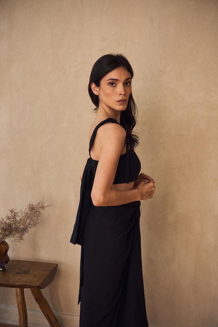 Camille Bali Black Tied Top