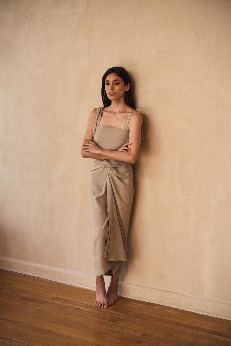 Camille Bali Sand Tied Top