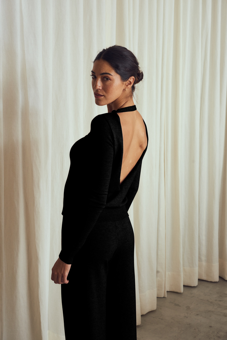 Camille Denver Black Knitted Sweater