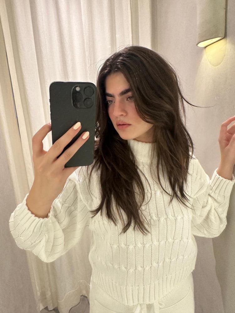 Camille Finland White Turtle Neck Sweater