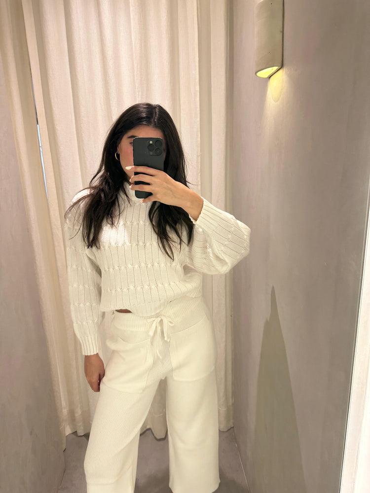 Camille Finland White Turtle Neck Sweater