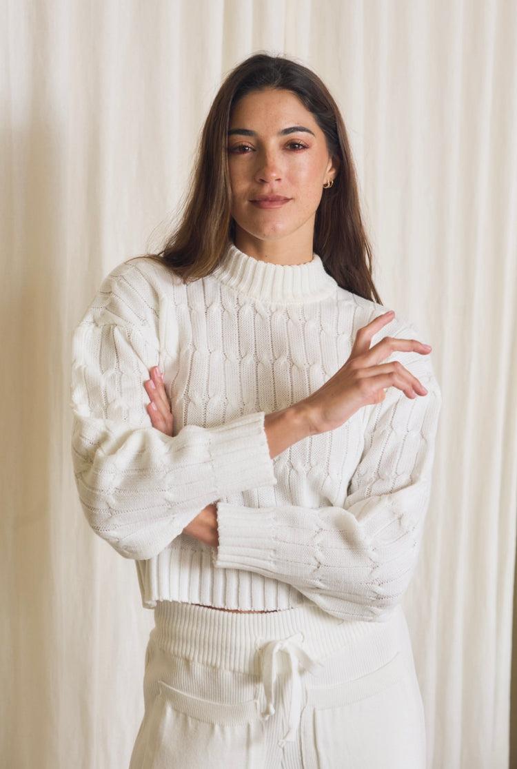 Camille Finland White Turtle Neck Sweater