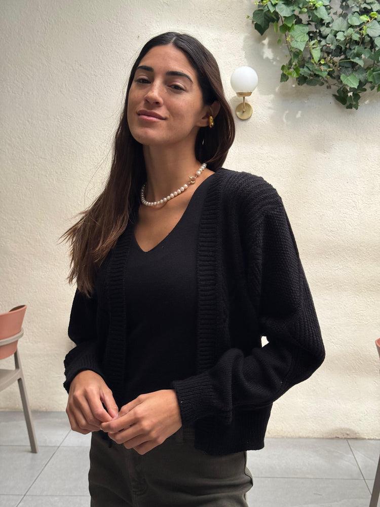 Camille Kansas Black Knitted Sweater