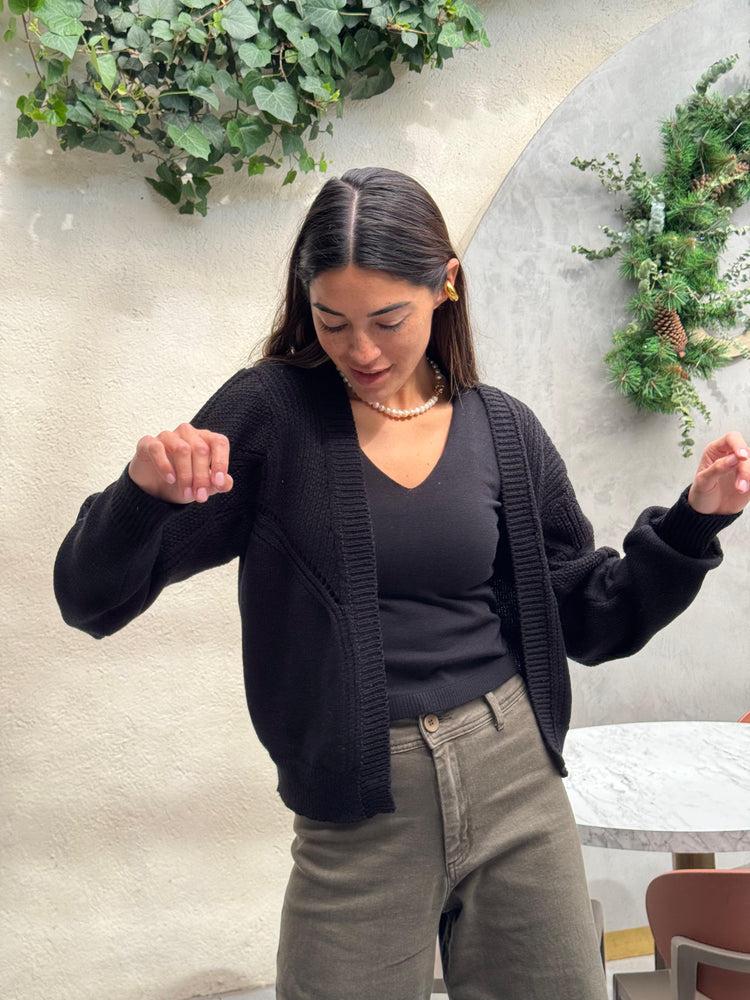 Camille Kansas Black Knitted Sweater