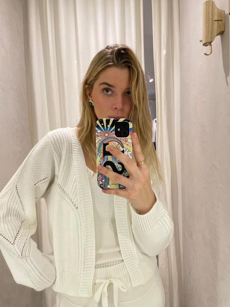 Camille Kansas White Knitted Sweater