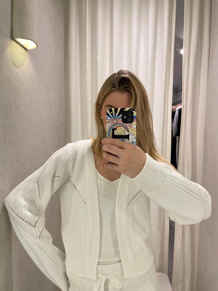 Camille Kansas White Knitted Sweater