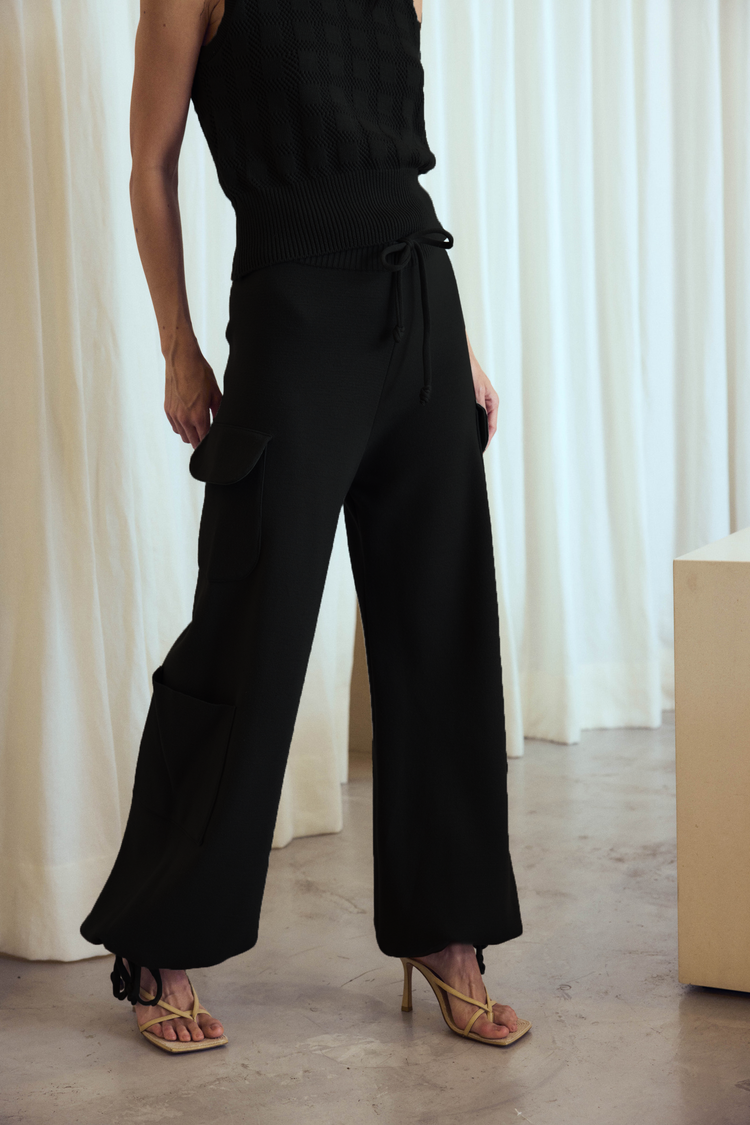 Camille Kenya Black Cargo Pants
