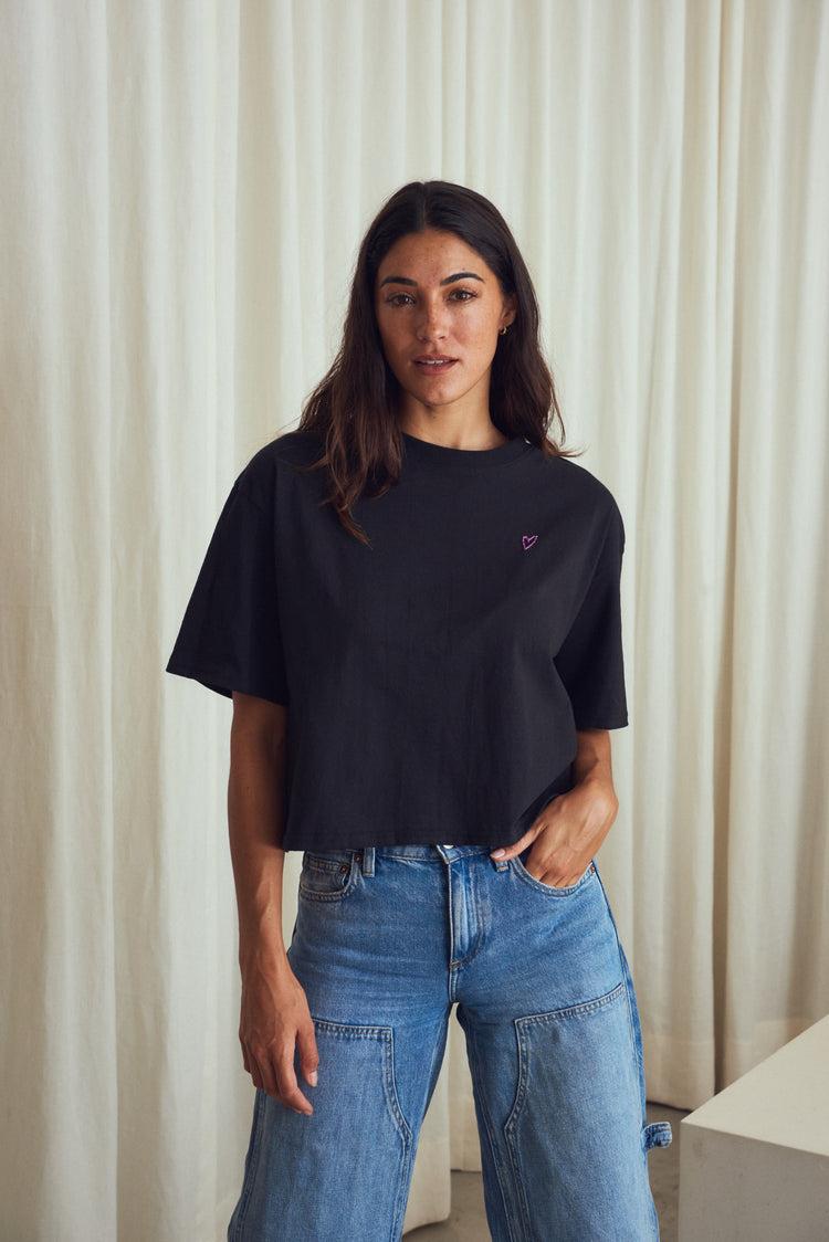 Camille L.A. Black Heart Tee