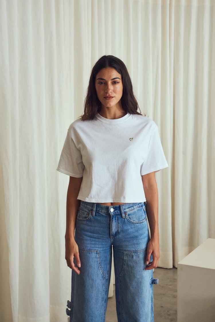 Camille L.A. White Heart Tee