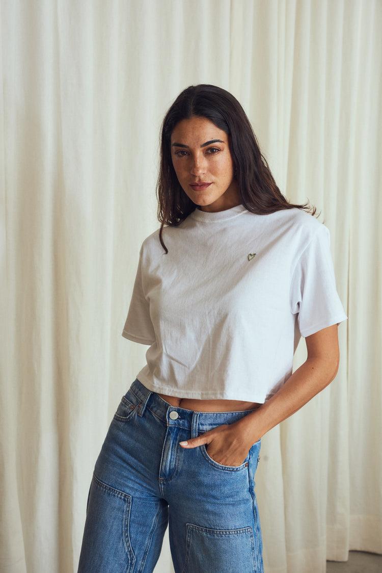 Camille L.A. White Heart Tee