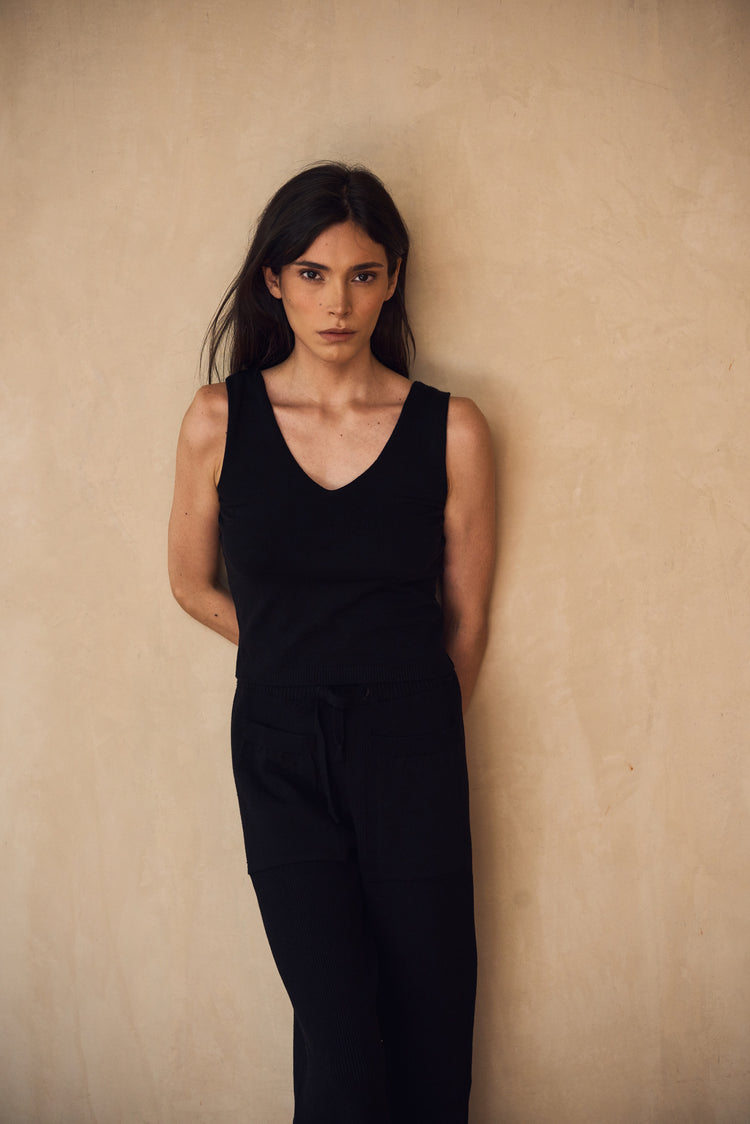 Camille Lisbon Black Knitted Pants