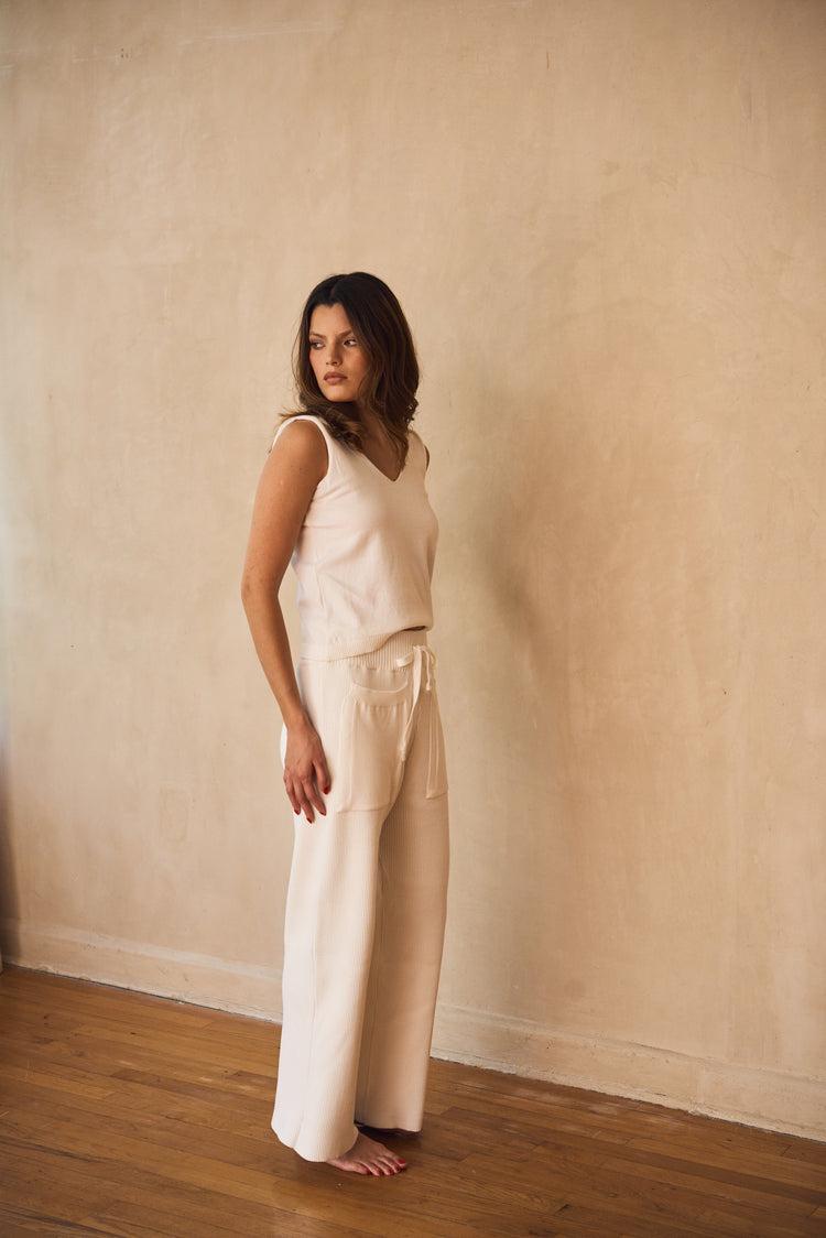 Camille Lisbon White Knitted Pants