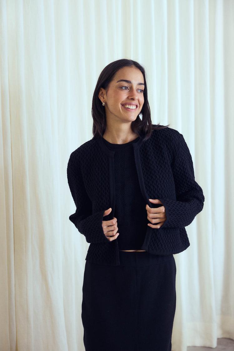 Camille London Black Knitted Jacket