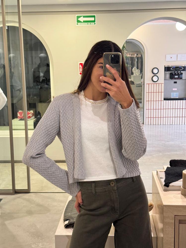 Camille London Grey Knitted Jacket