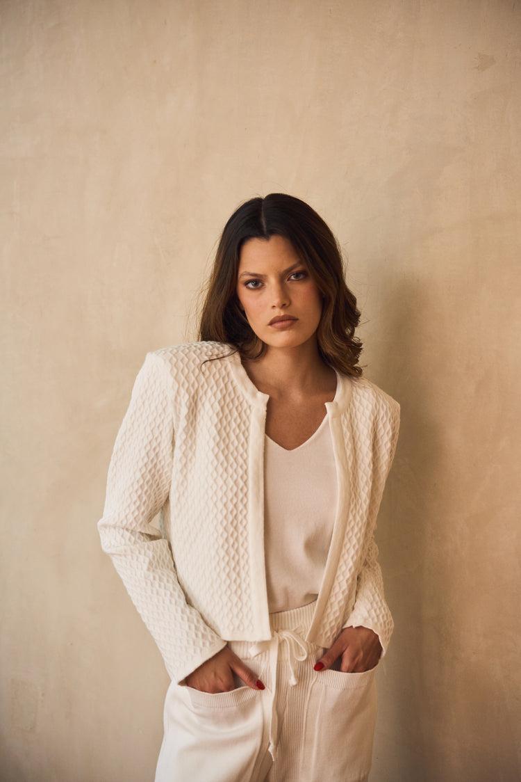 Camille London White Knitted Jacket