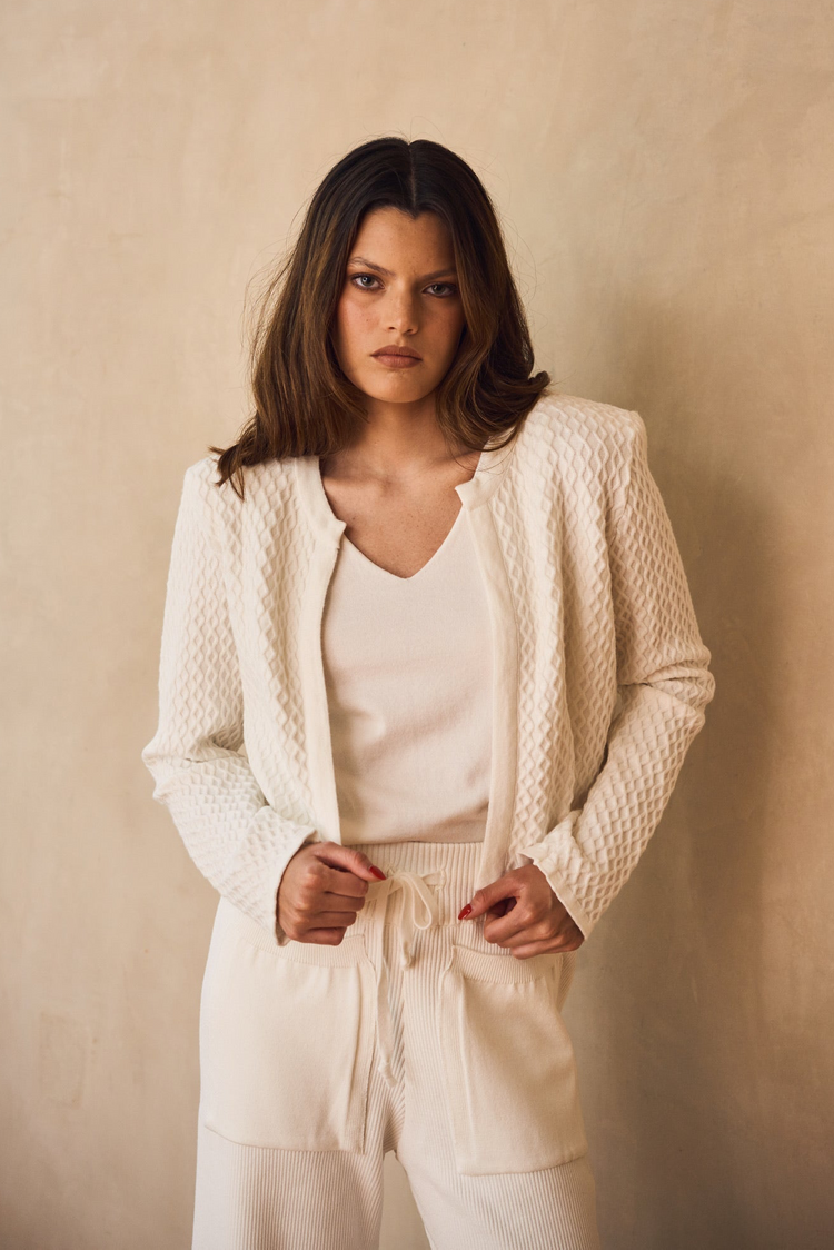Camille London White Knitted Jacket