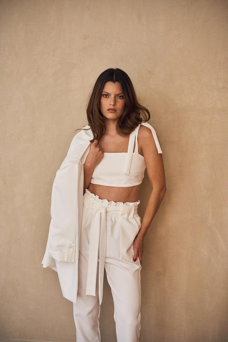 Camille Milan White Tide Top