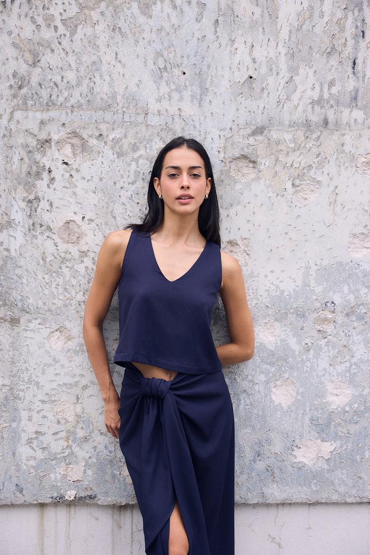 Camille Paris Navy Skirt