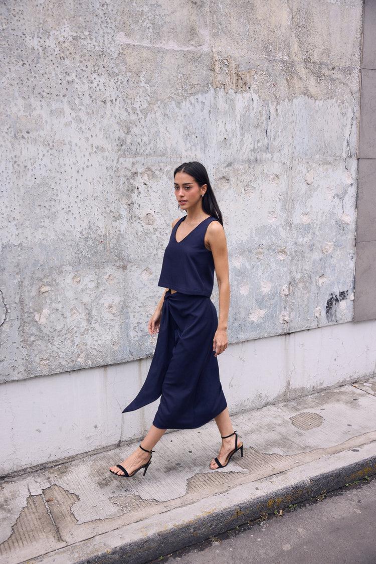 Camille Paris Navy Skirt