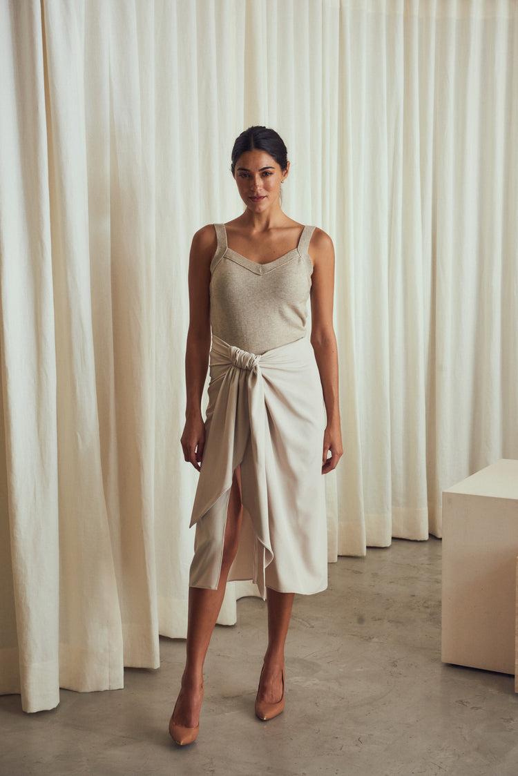 Camille Paris Taupe Skirt